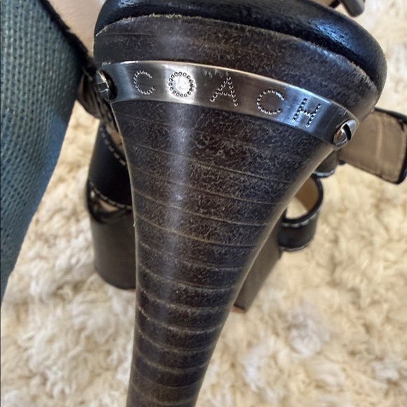 COACH Stefanie Buckle Gladiator HEEL PUMP Black Light Use Size 7 B - Picture 8 of 16